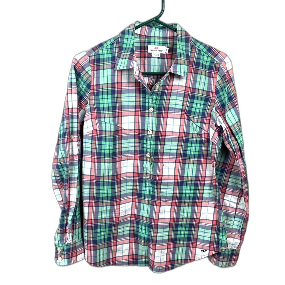Vineyard‎ Vines Women's Plaid Shirt Size 6